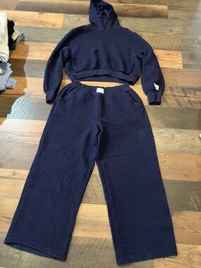 aerie navy coffee run set